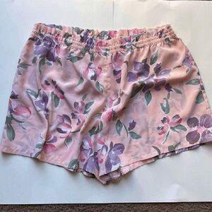 Victoria's Secret Gold Label Sheer Floral Polyester Shorts Size Small
